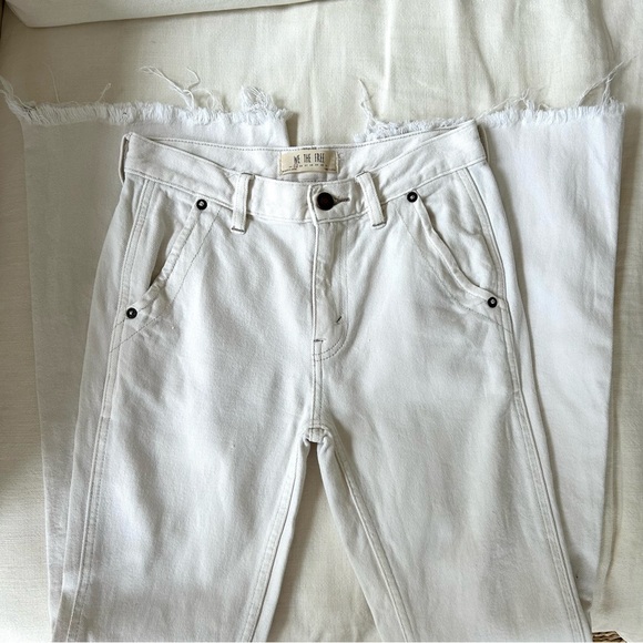 FREE PEOPLE Off White Denim Boot Cut Jeans - Picture 10 of 12